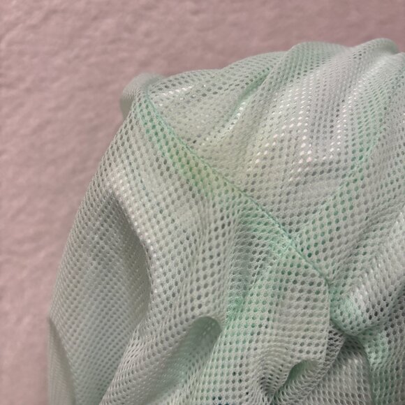 Columbia Jacket Womens Small Teal Mint Green Raincoat Cinch Collar Thing - Picture 8 of 8